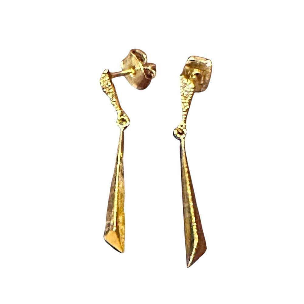 TAI Dangle Earrings in CZ & Gold